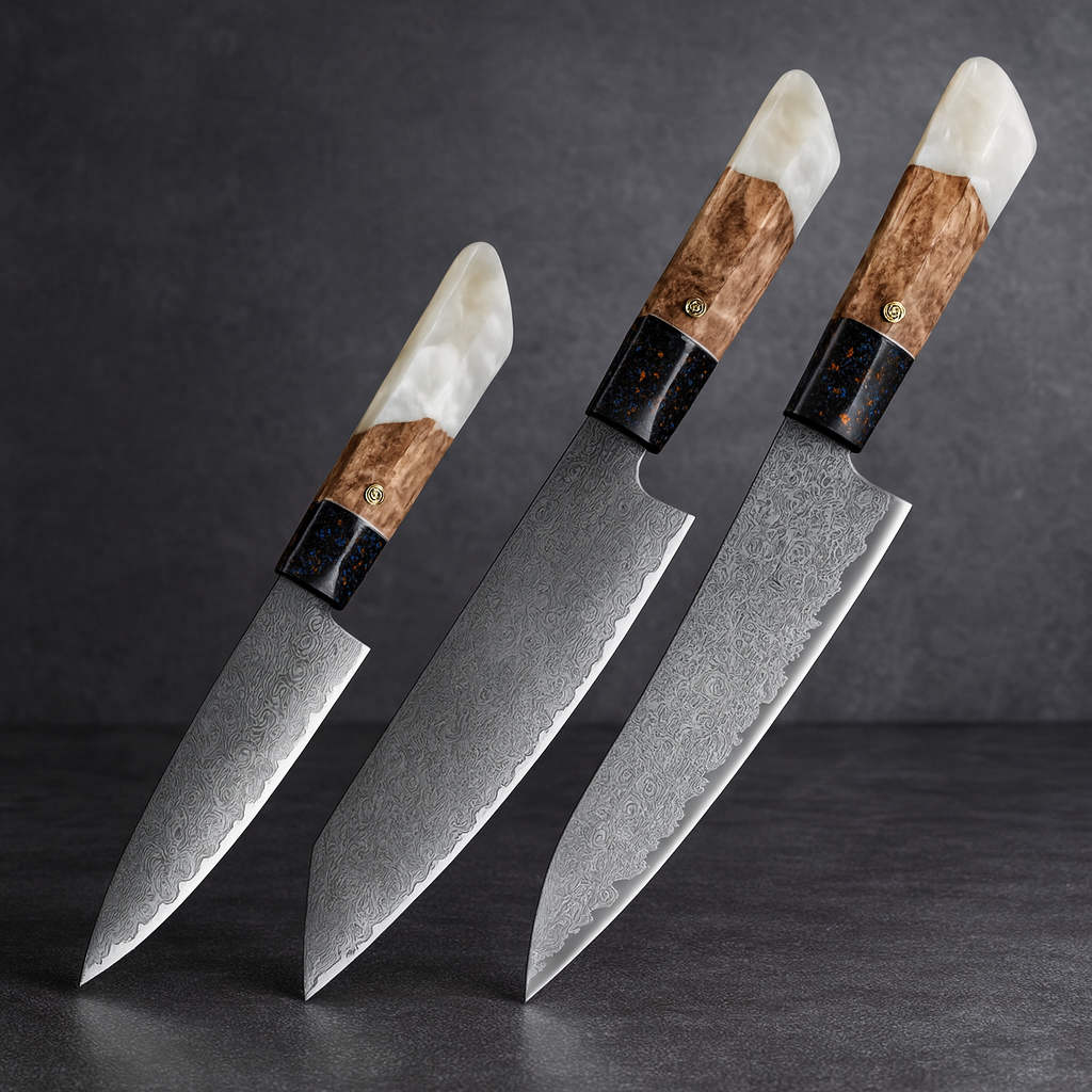 Couteau Japonais Set de 3 | Collection Yuzen