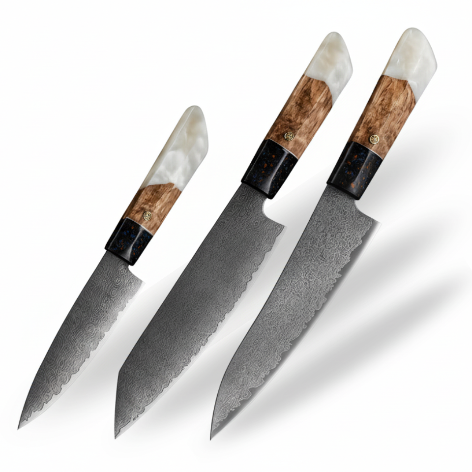Couteau Japonais Set de 3 | Collection Yuzen