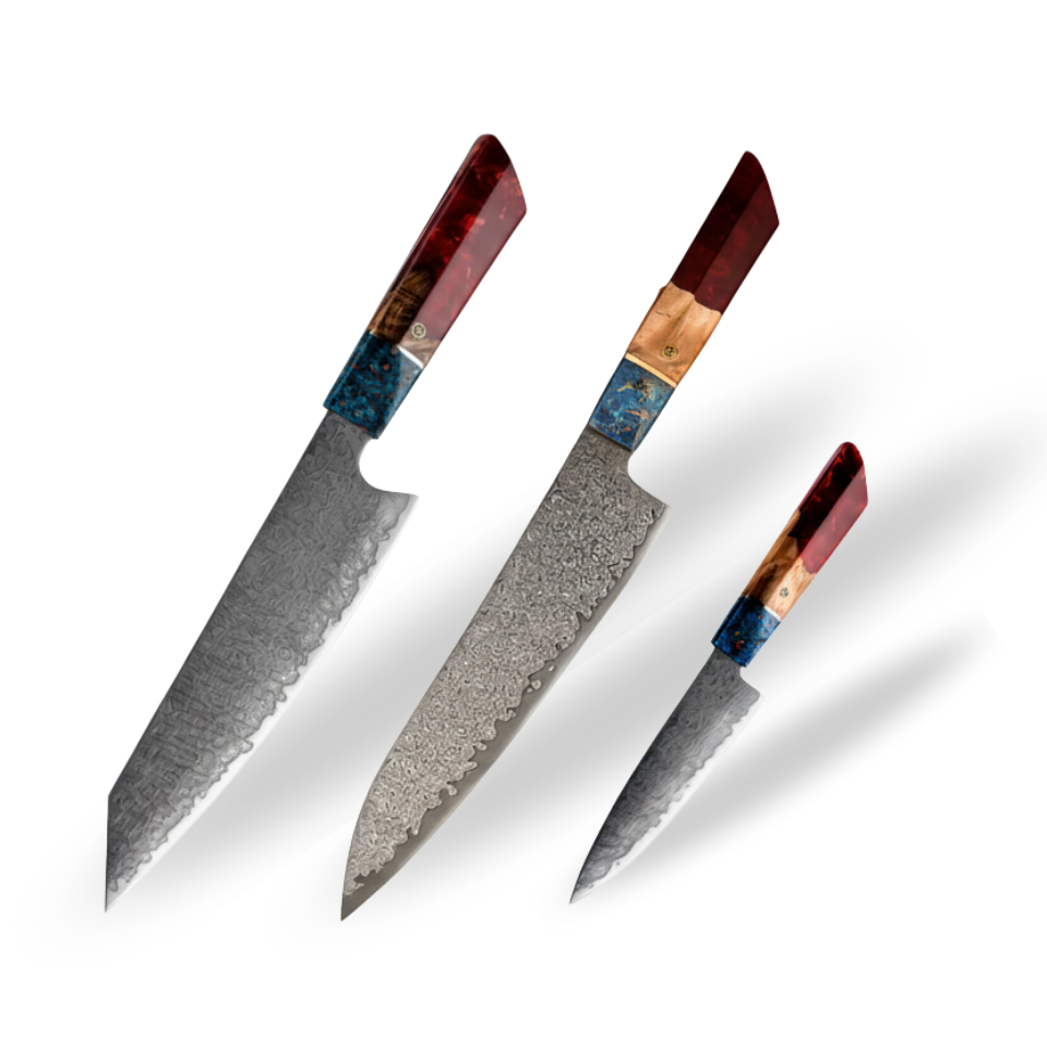 Couteau Japonais Set de 3 | Collection Kurouchi