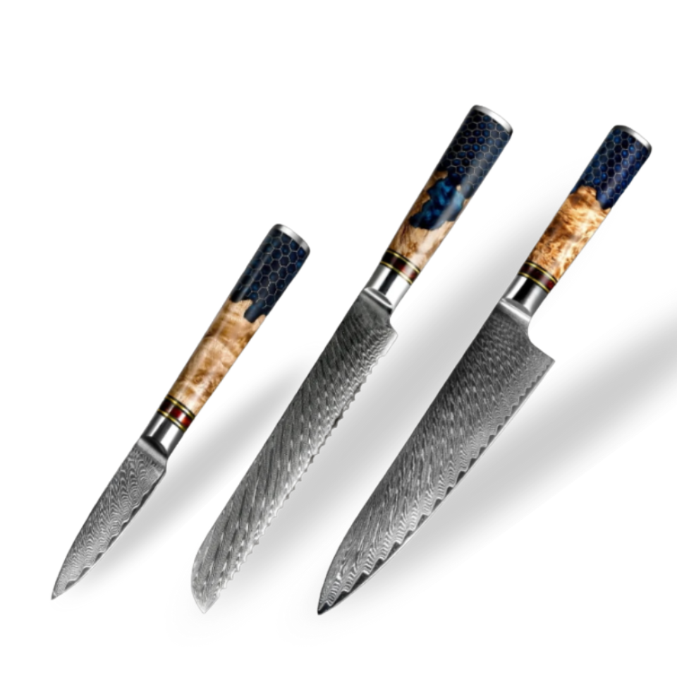 Couteau Japonais Set de 3 | Collection Koi