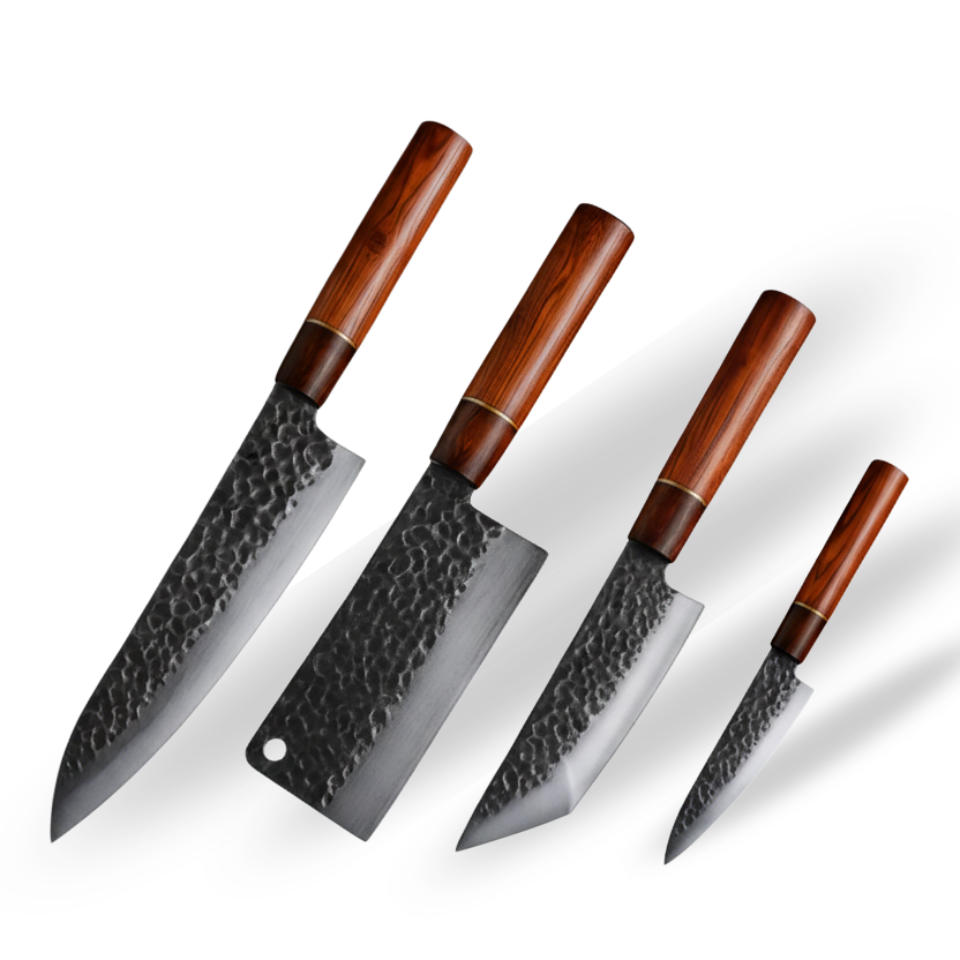 Couteau Japonais Set de 4 | Collection Kuro