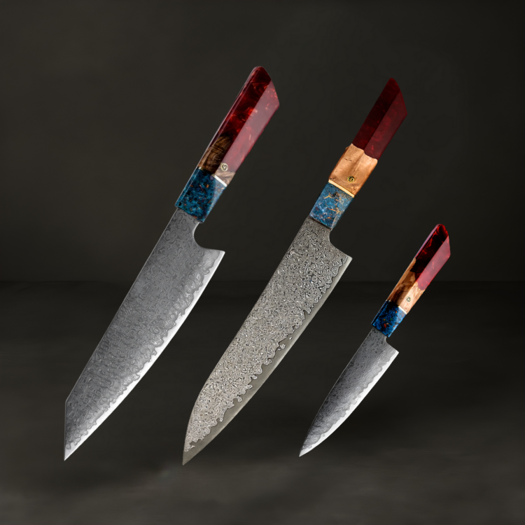 Couteau Japonais Set de 3 | Collection Kurouchi
